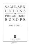 Same-Sex Unions in Premodern Europe (1994)