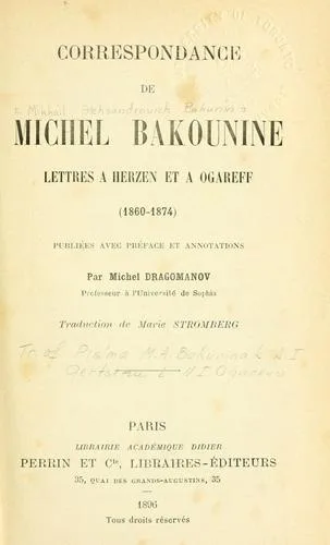 Correspondance de Michel Bakounine (1896)