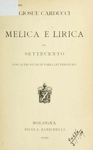 Melica e lirica del settecento (1909)