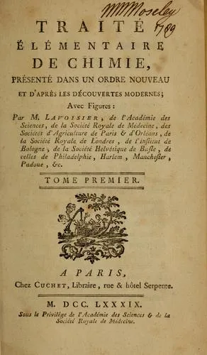 Traité élémentaire de chimie (1789)